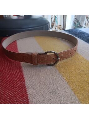 sz 7 26W 26" Vintage Womens Vegan Fashion Dress Belt 1970s